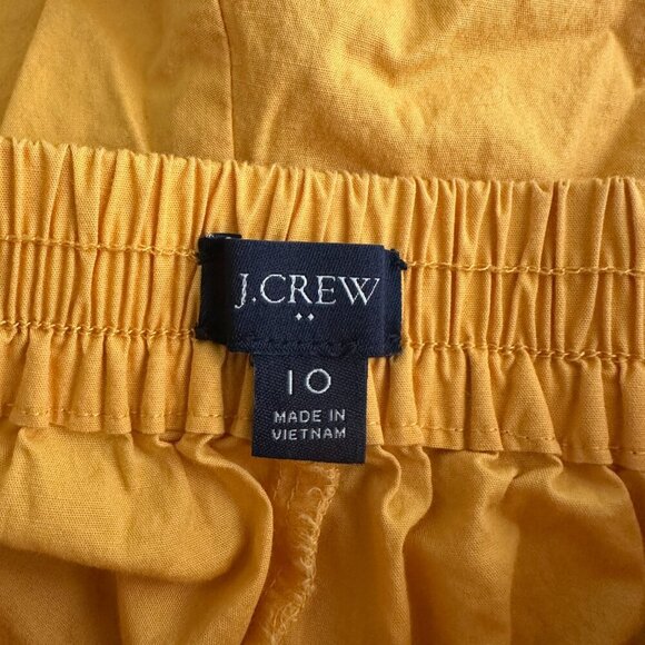 2/$30 J. Crew Tie-waist Short In Cotton Poplin Saffron 10 #A0166 - Picture 6 of 9